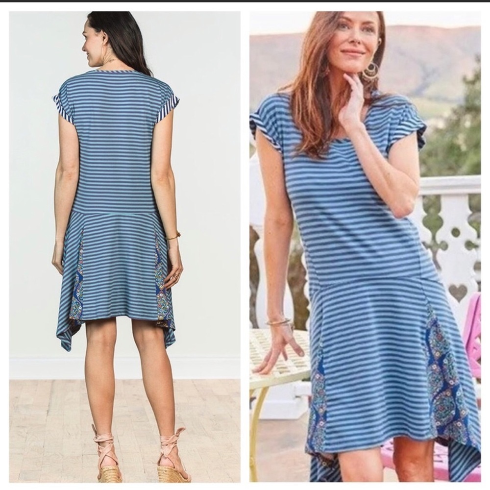 Matilda Jane Walkout Blue Striped Dress - Picture 3 of 9
